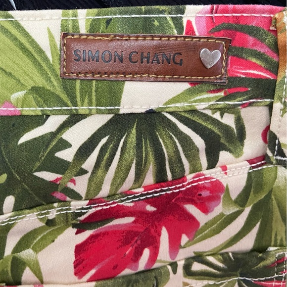 Simon Chang Tropical Print Pants - Picture 5 of 6